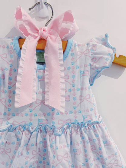 USA Flags Twirl Short Set