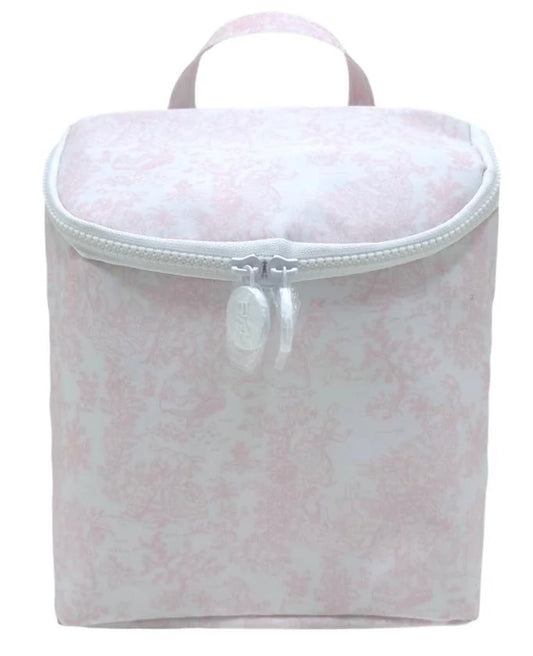 TRVL Pink Bunny Toile Take Away Lunch Bag
