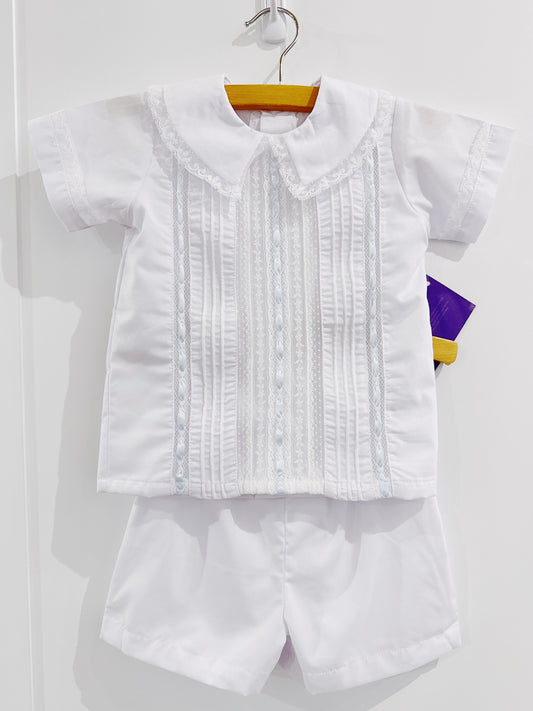 White Isaac Boy Heirloom Short Set
