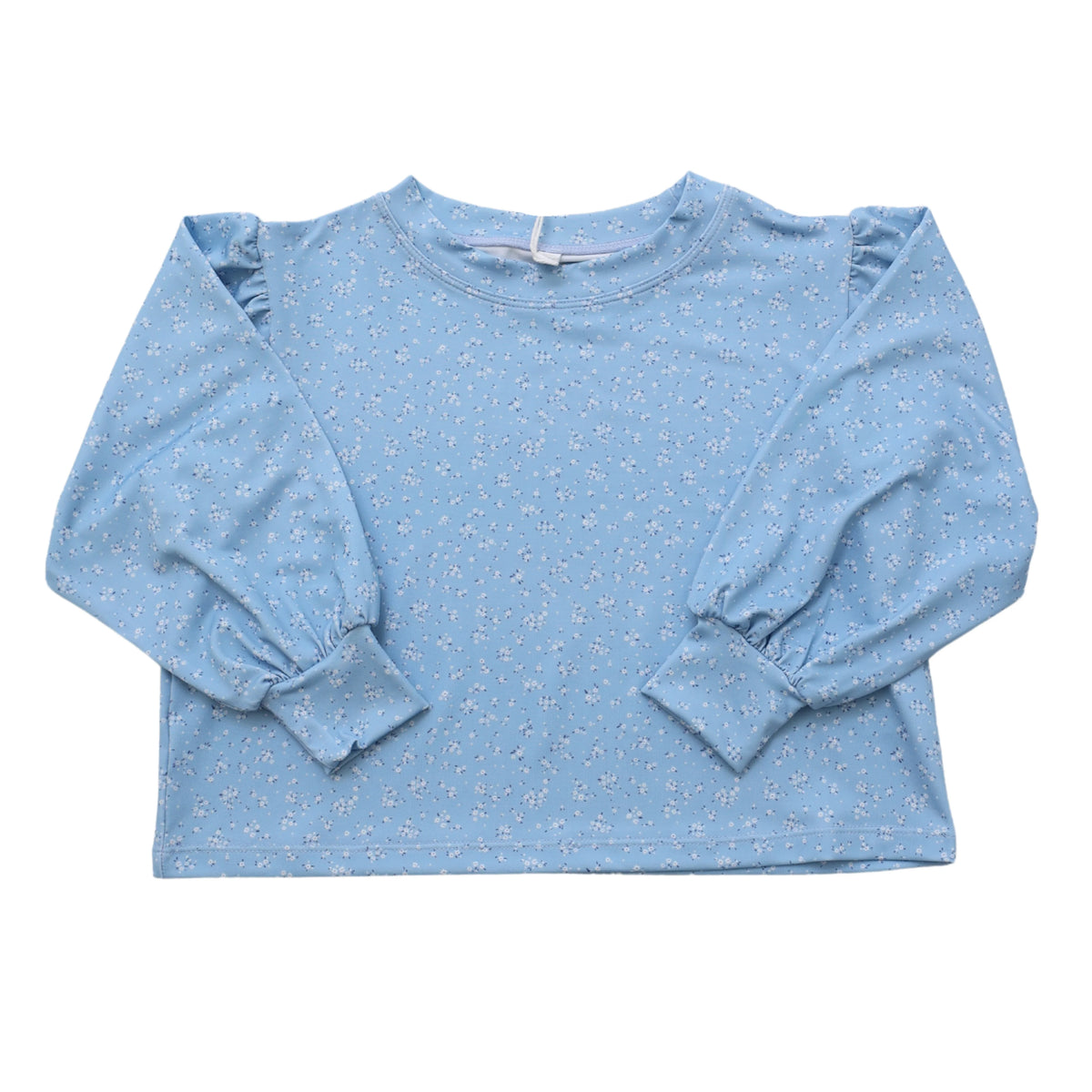 Honesty Navy/Blue Floral Puff Sleeve Top