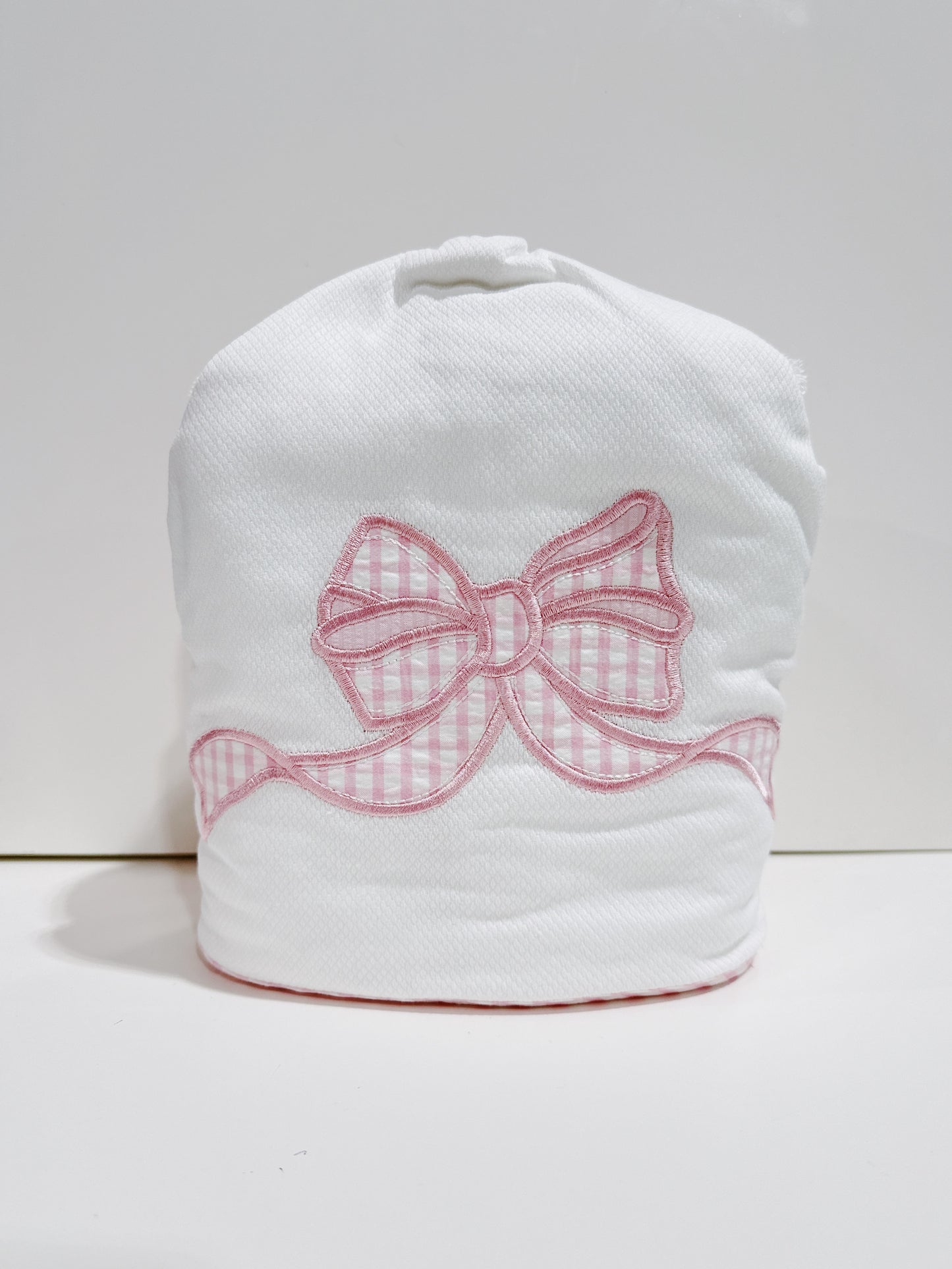 Pink Bow Applique Everykid Hooded Towel