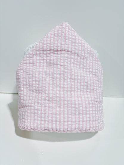 Pink Gingham Everykid Hooded Towel