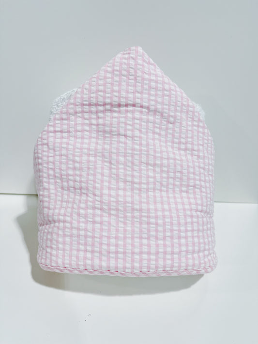 Pink Gingham Everykid Hooded Towel