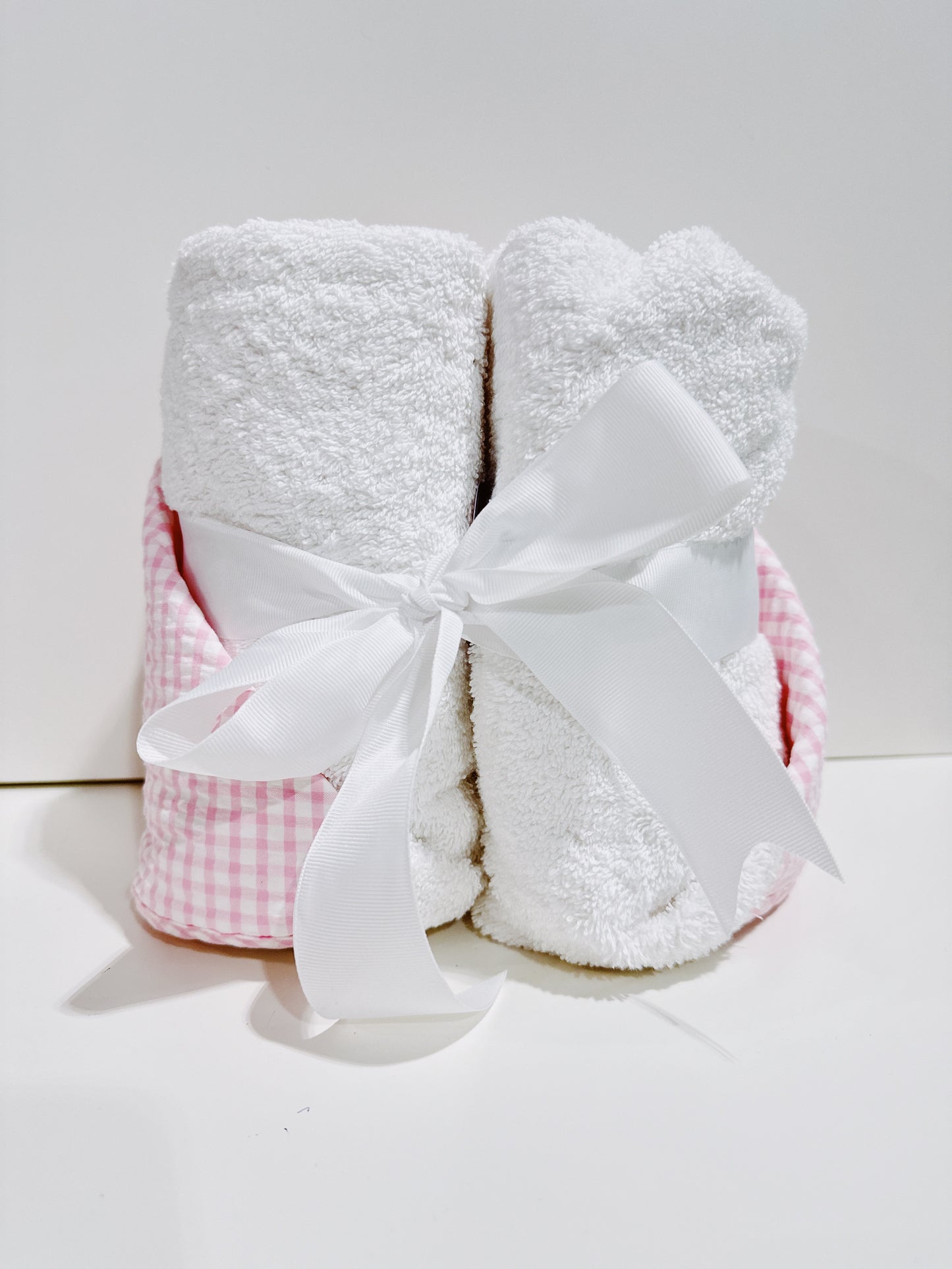 Pink Gingham Everykid Hooded Towel
