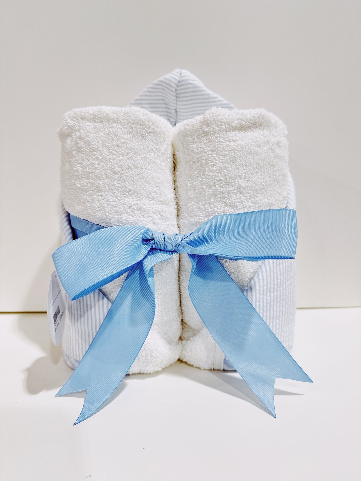 Blue Teddy Bear Applique Everykid Hooded Towel