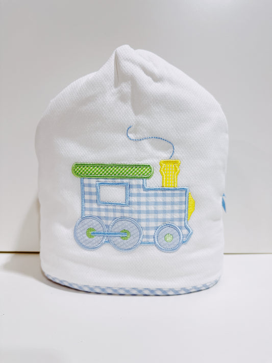 Train Applique Everykid Hooded Towel