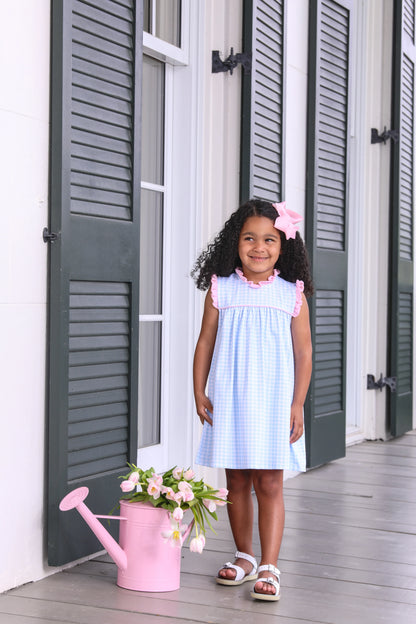 Light Blue Gingham/Light Pink Meredith Dress