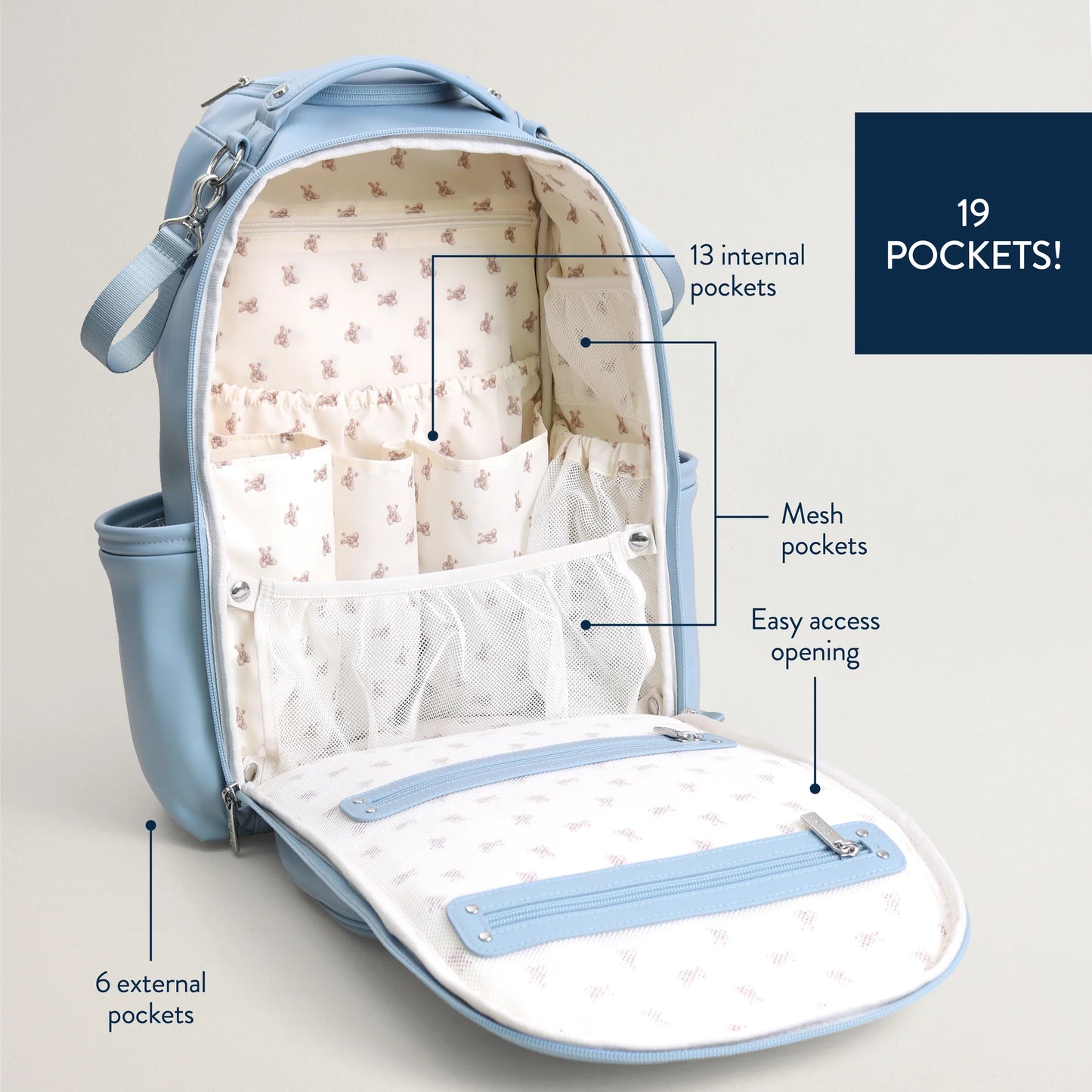 Teddy Blue Boss Plus Backpack Diaperbag