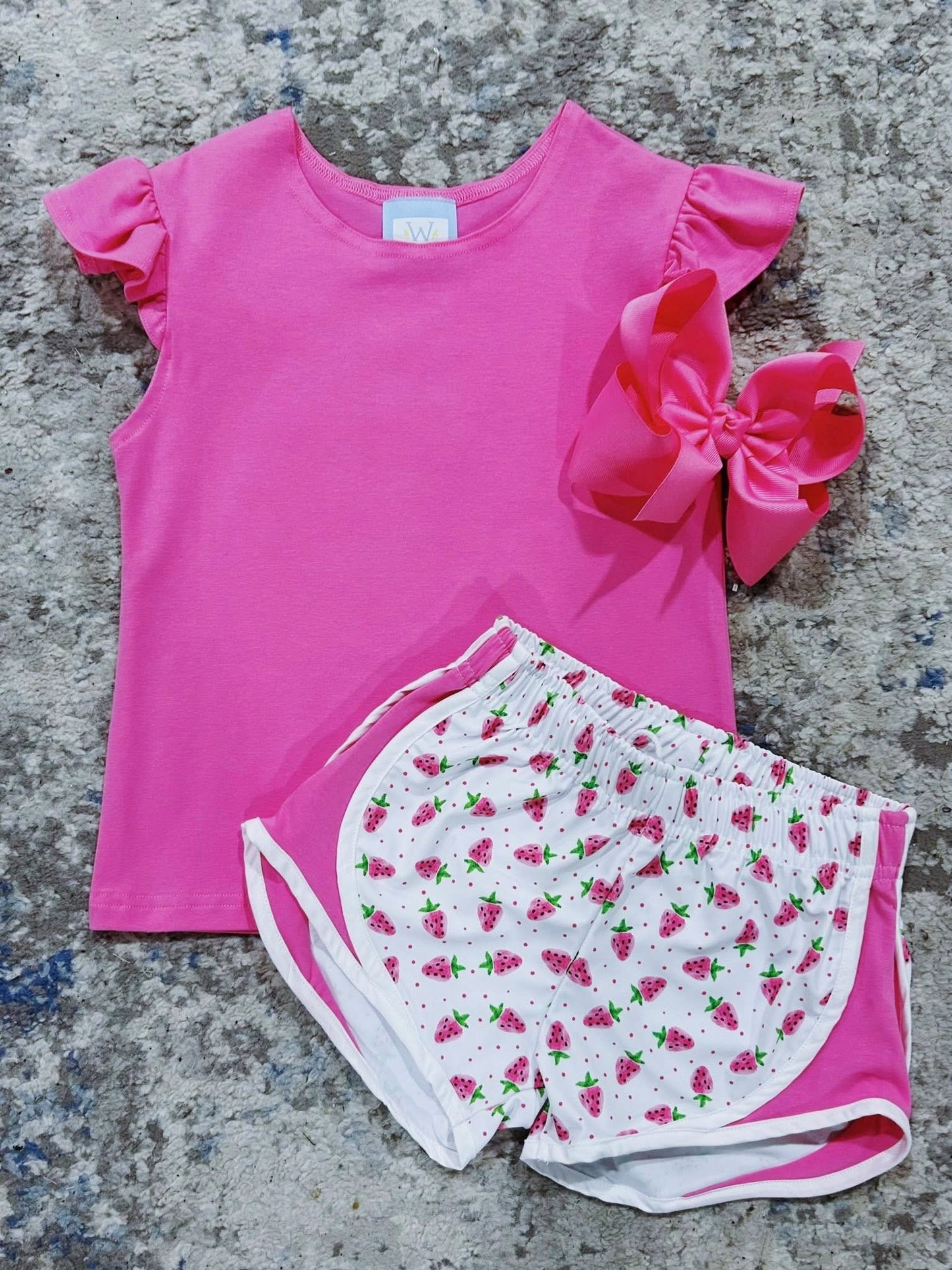 Hot Pink Angel Wing S/S Top