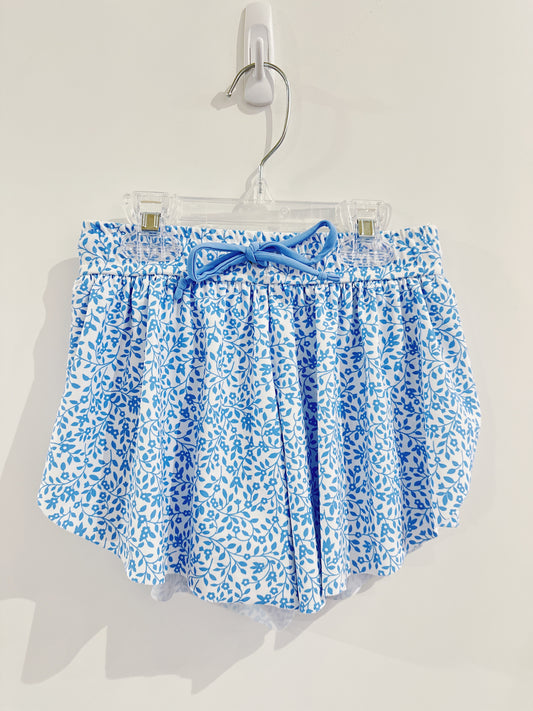 Blue Floral Butterfly Shorts