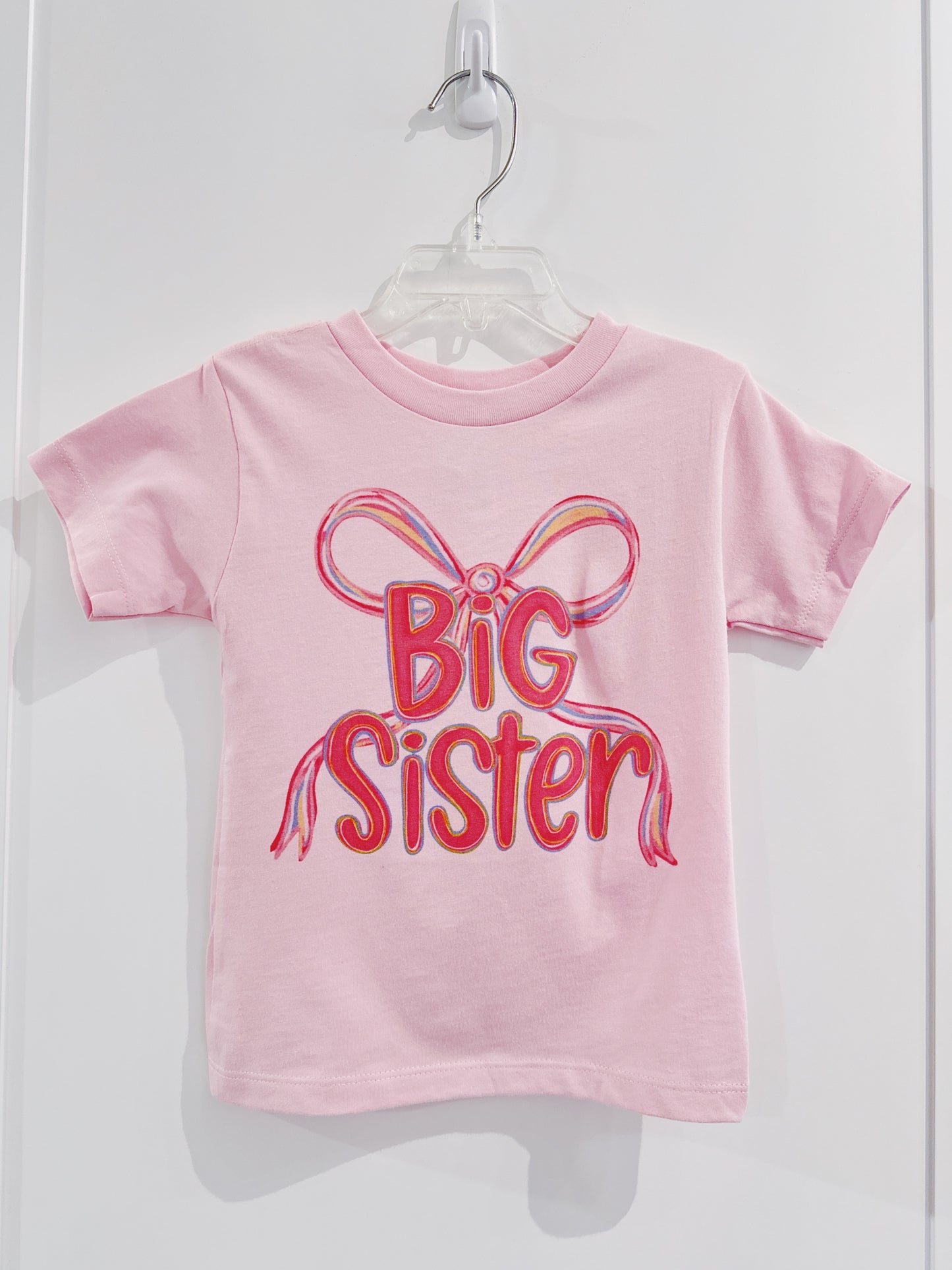 Pink Big Sister Bow Tee
