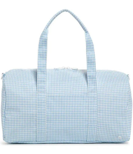 TRVL Mist Gingham Weekender Duffel Bag