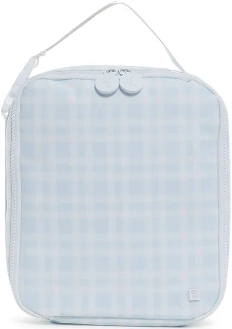 TRVL Blue Pimlico Plaid Insulated Lunch Bag