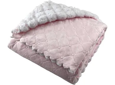 Pink Nanas Quilted Plush Blanket