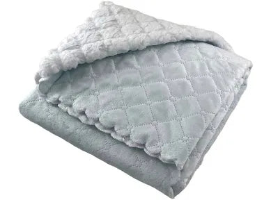 Blue Nanas Quilted Plush Blanket