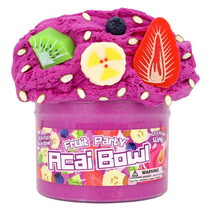 Acai Bowl Fruit Party Textured Slime