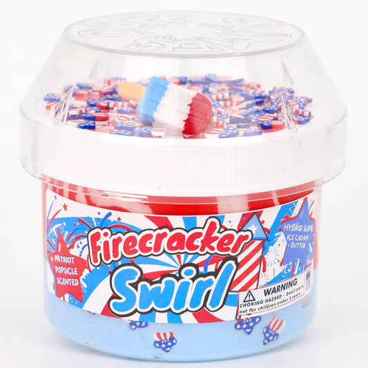 Firecracker Swirl Textured Slime