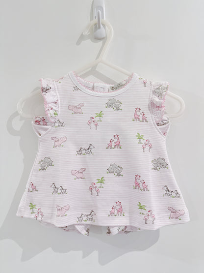 Safari Party Print Sunsuit Set