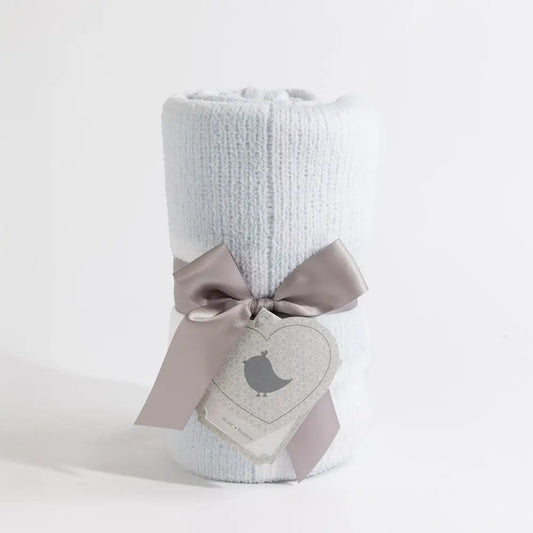 Blue Check Chenille Blanket