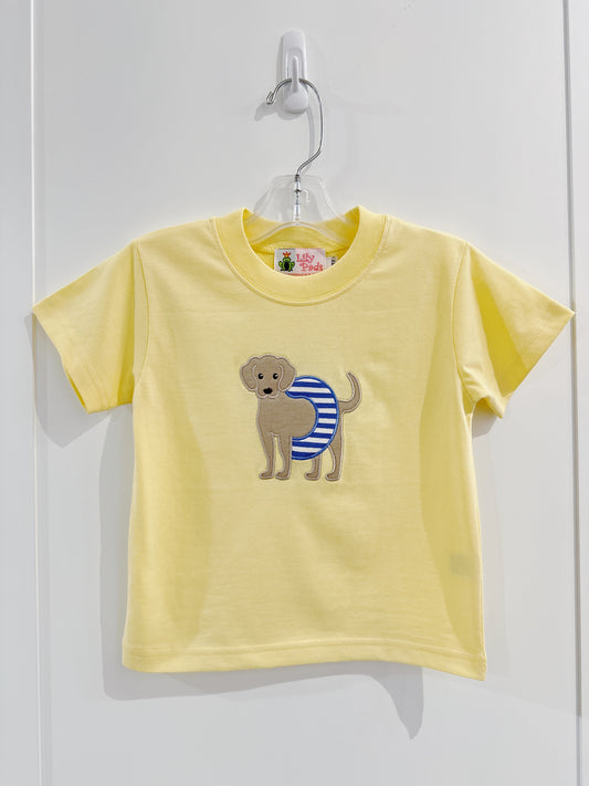 Pale Yellow Dog with Inner Tube Tee