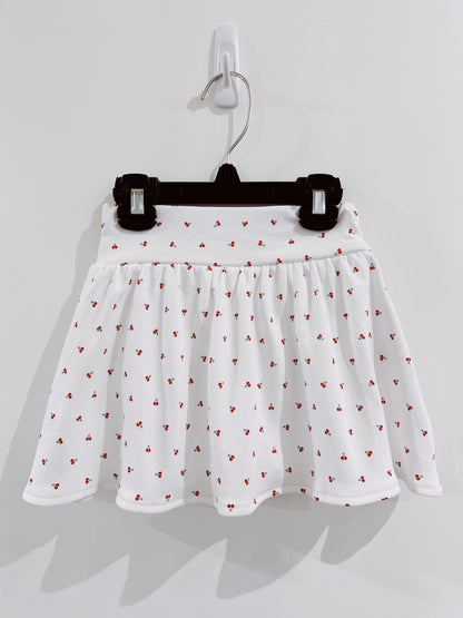 Cherry Print Gathered Skort Set