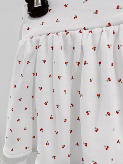 Cherry Print Gathered Skort Set