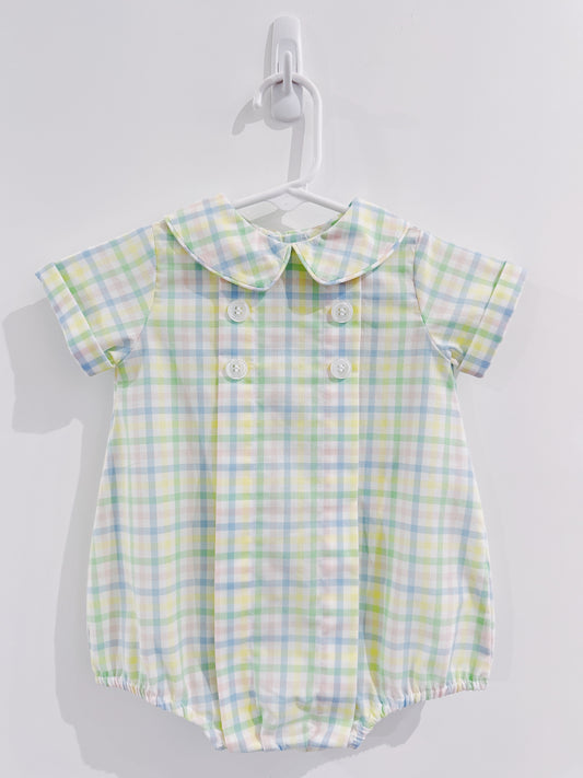 Harlow Plaid Boys Dressy Bubble