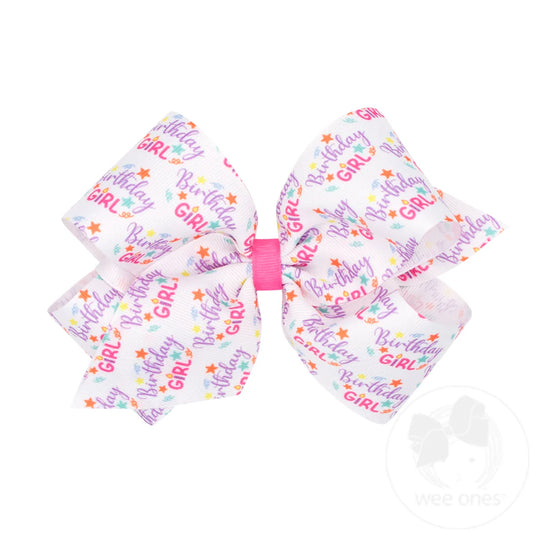 King Birthday Girl Bow