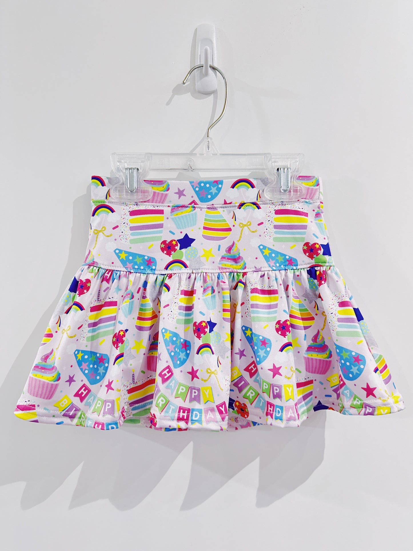 Birthday Collage Gathered Skort
