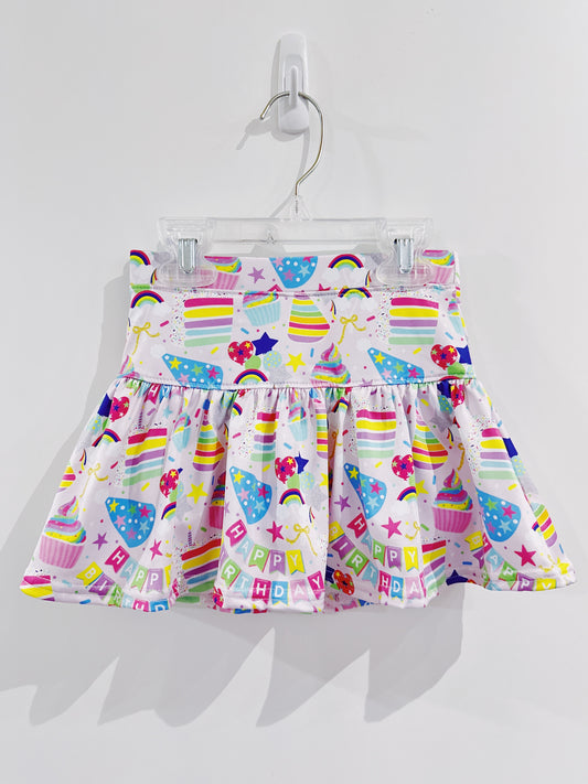 Birthday Collage Gathered Skort