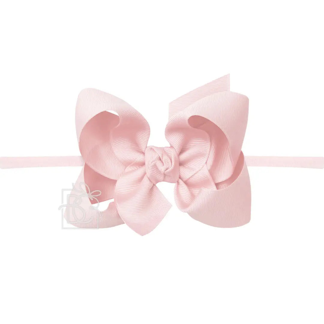 4.5" Large Bow on 1/4" Pantyhose Headband