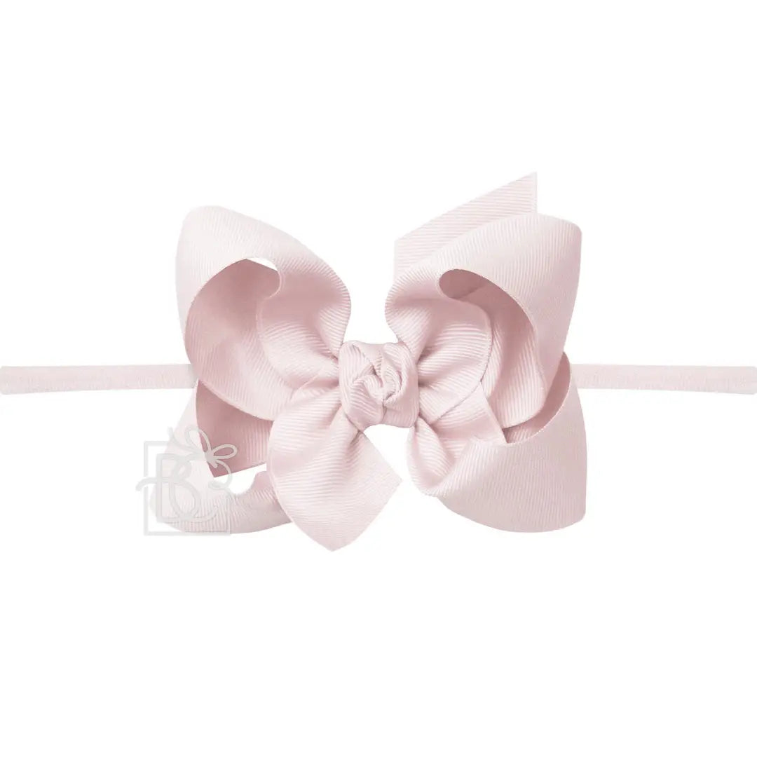 4.5" Large Bow on 1/4" Pantyhose Headband