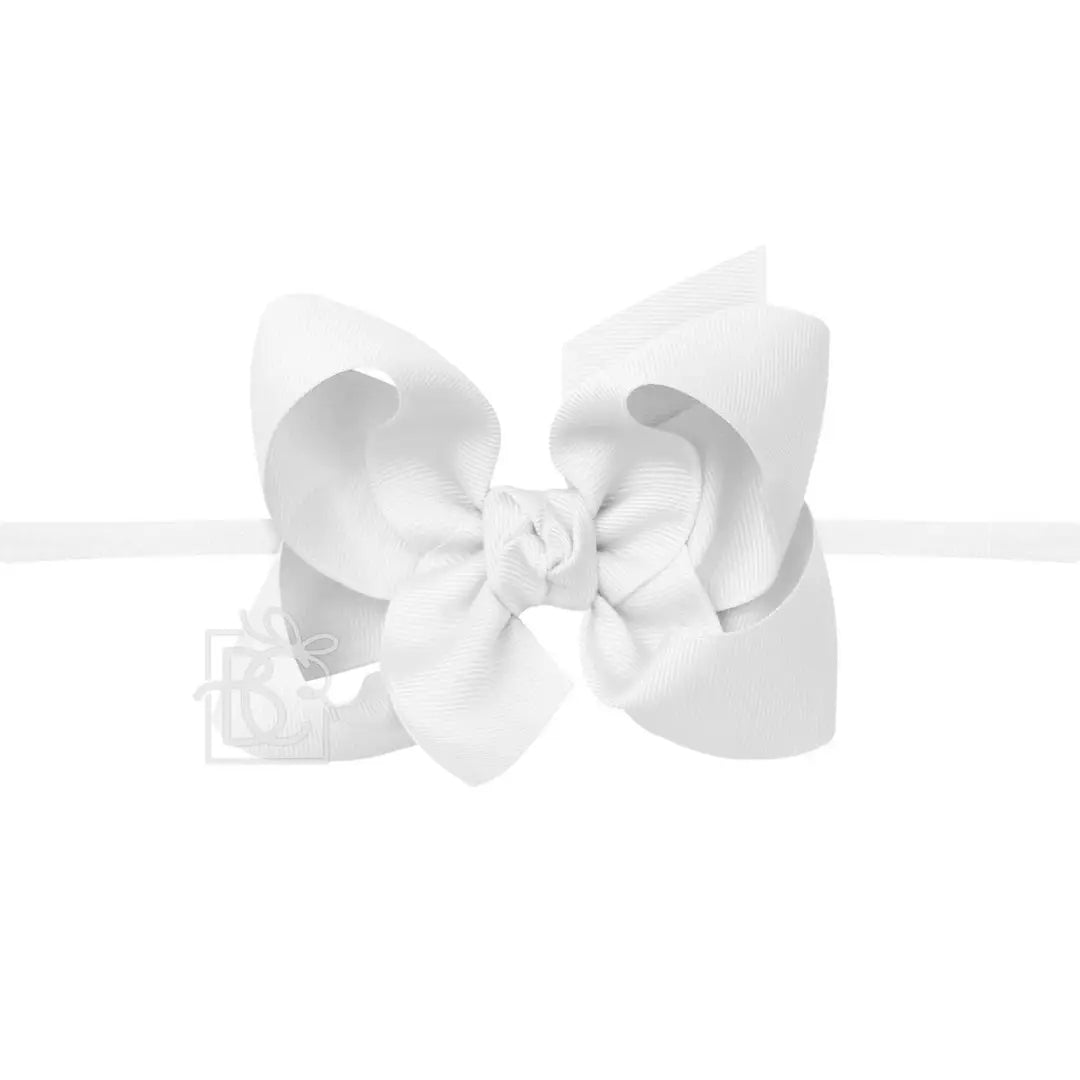 4.5" Large Bow on 1/4" Pantyhose Headband