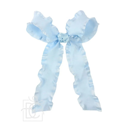 1.5" Double Ruffle Ribbon Bow with Tails