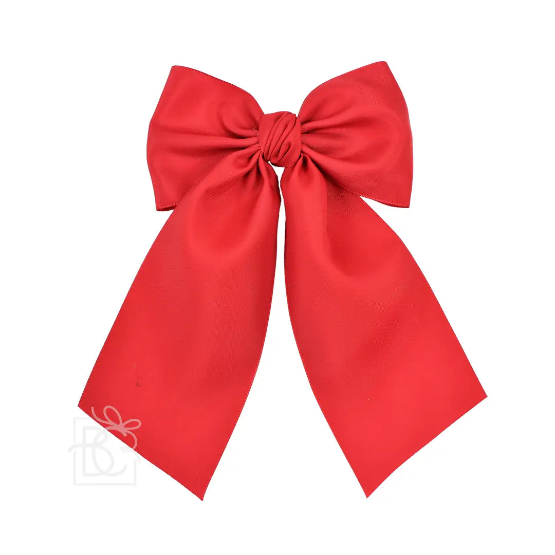 4.5" Opaque Satin Bow with Tails