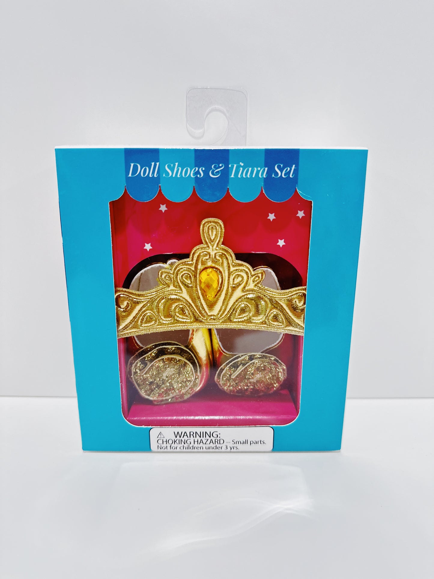 Gold Doll Shoes and Tiara