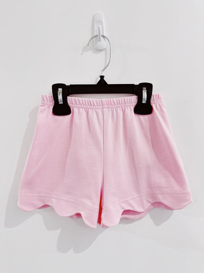 Light Pink Stripe Nora Scalloped Short Set