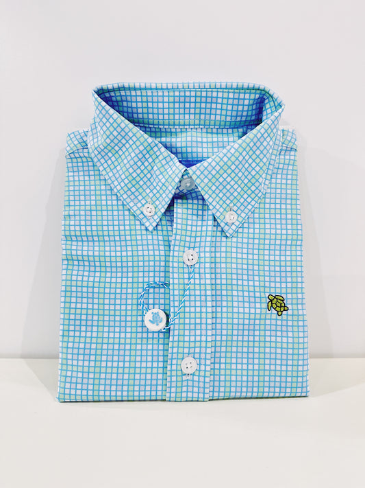 Peacock Performance Button Down Shirt