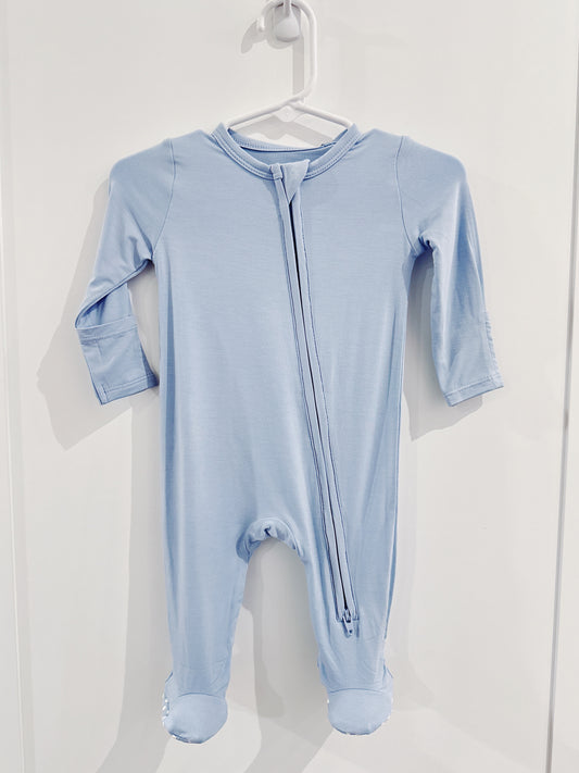 Blue Fog 2 Way Zipper Footie