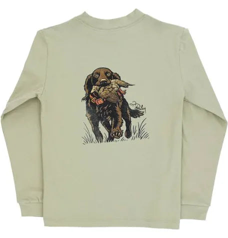 J. Bailey Pistachio Spaniel Logo L/S Tee