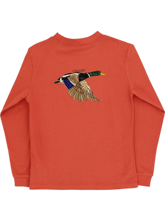 J. Bailey Rust Mallard Logo L/S Tee
