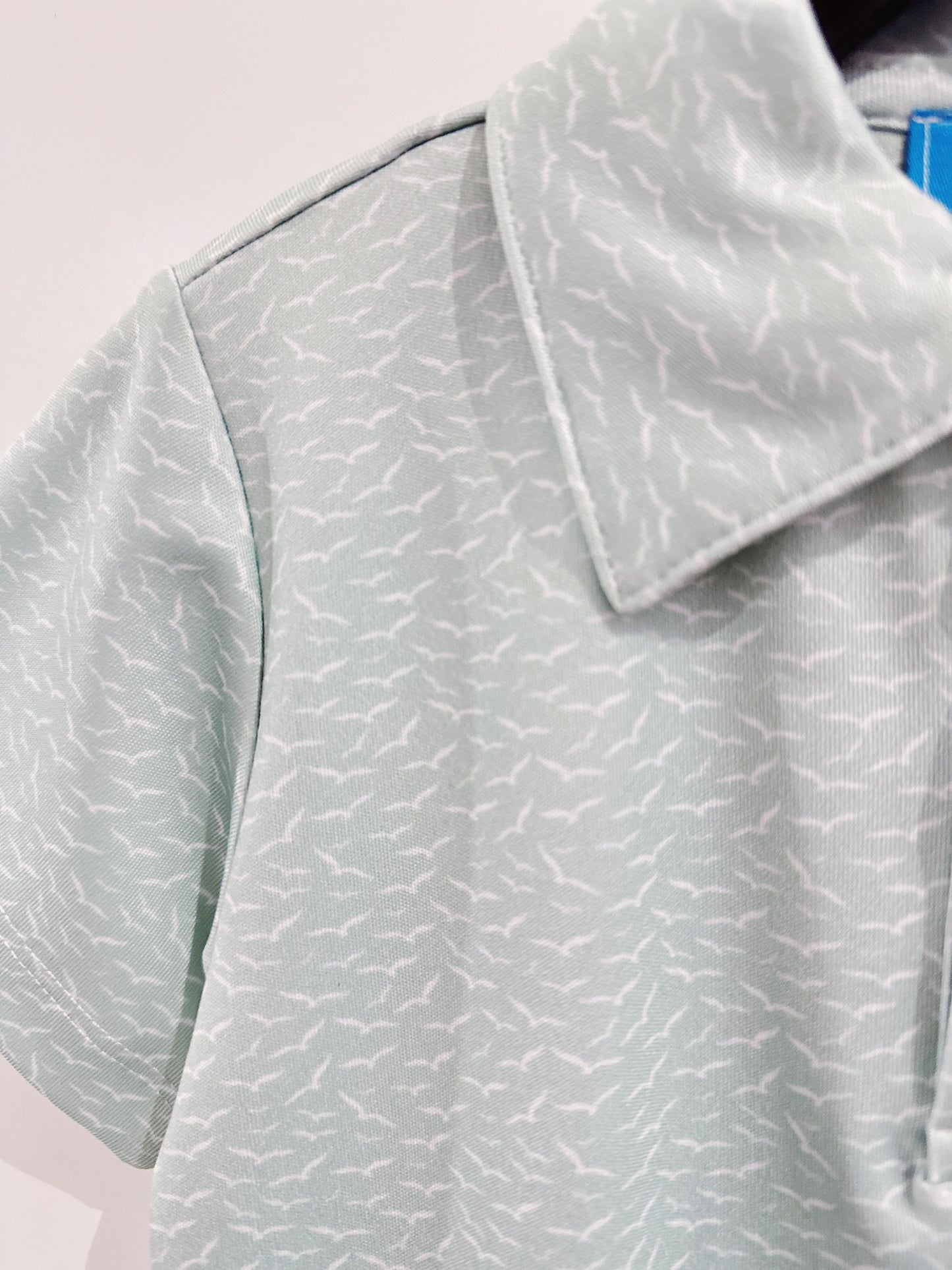 Birds on Mint Performance S/S Polo