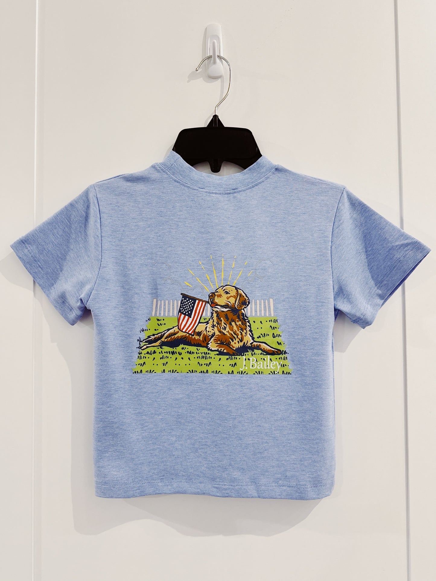 Heathered Blue Retriever S/S Logo Tee