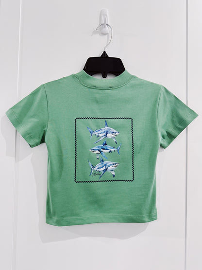 Sage Sharks S/S Logo Tee