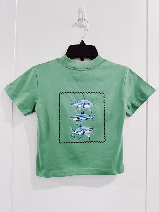 Sage Sharks S/S Logo Tee