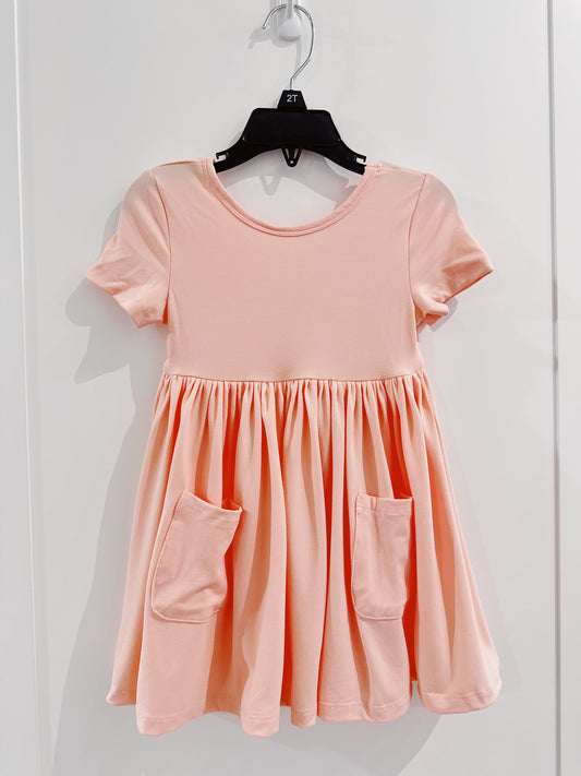 Peach Twirl Dress