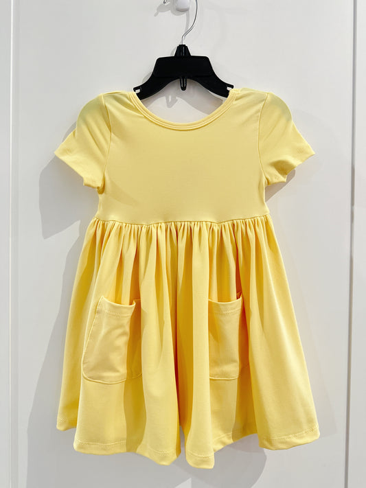 Butter Yellow Twirl Dress