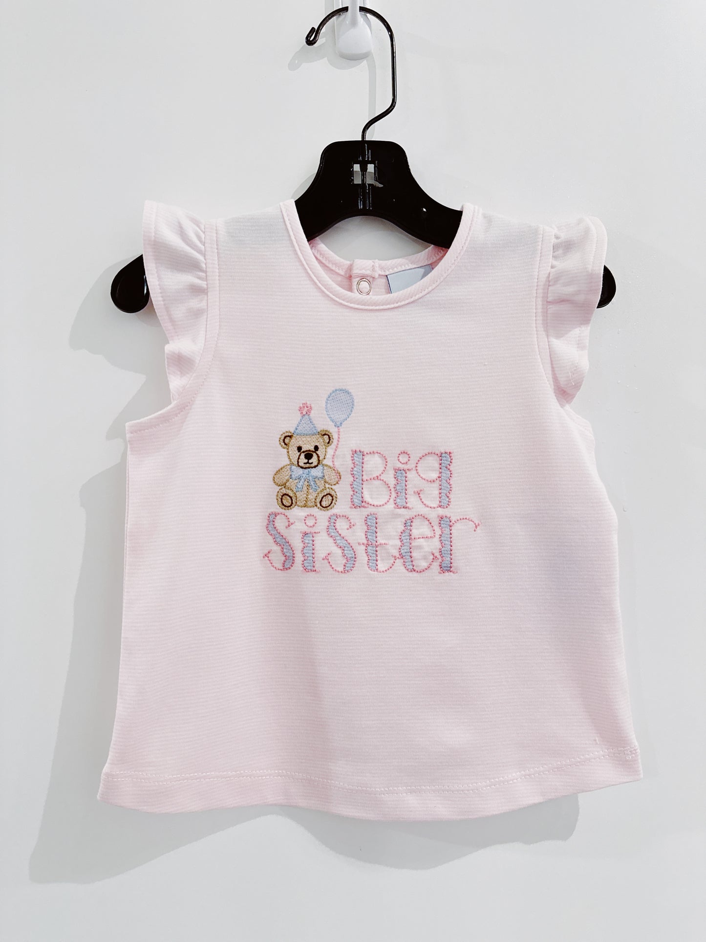 Pink Micro Stripe Big Sister Tee