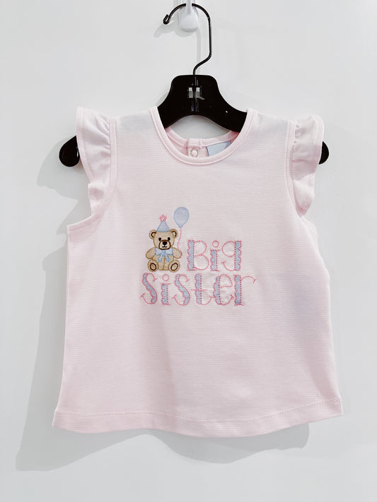 Pink Micro Stripe Big Sister Tee