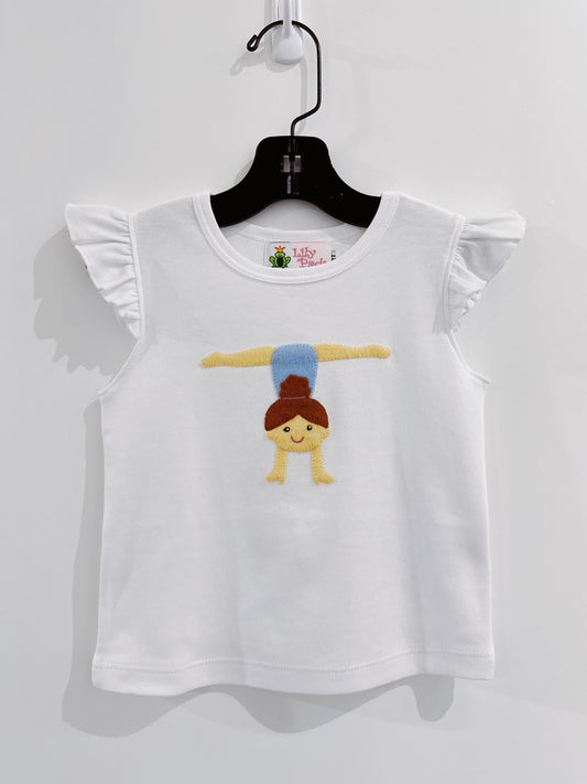 White Ballerina Hand Stand Tee